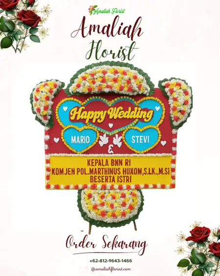 Papan Bunga Pernikahan Pecalukan